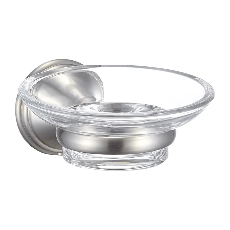 LA FONZA SOAP HOLDER L0009359B07-08-DEC NICKEL ZINC ALLOY, GLASS